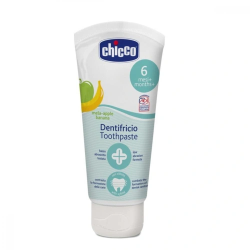 CHICCO zubní pasta bez fluoru Jablko-banán 6m+