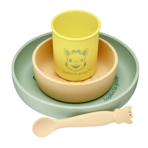 VULLI Silikonový jídelní set žirafa Sophie