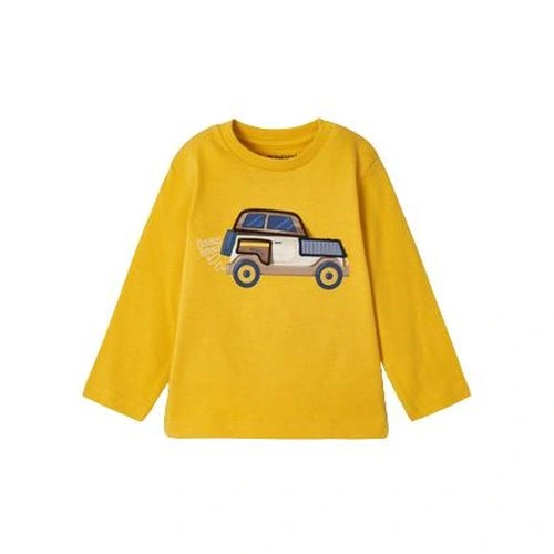 MAYORAL chlapecké tričko DR výšivka auto, žlutá
