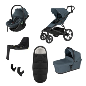 THULE Urban Glide 4-wheel Dark Slate magnetická spona + korba Dark Slate + autosedačka Maple + báze Alfi + fusak Elements M/L + adaptér MC (47)