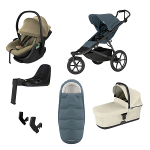 THULE Urban Glide 3 Dark Slate magnetická spona + korba Soft Beige + autosedačka Maple + báze Alfi + fusak Elements M/L + adaptér MC (78)