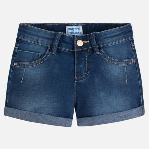 MAYORAL dívčí jeans kraťasy - tmavě modré - 98 cm