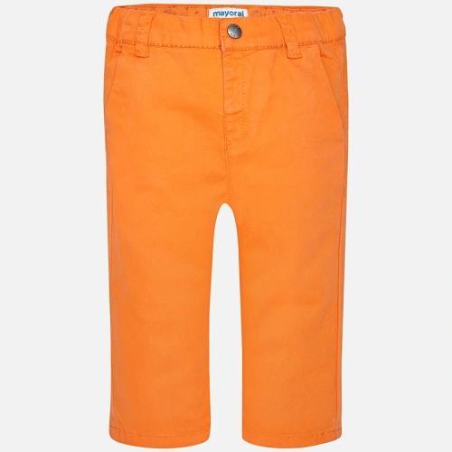 MAYORAL dětské kalhoty s gumovým pasem - oranžové - 68 cm