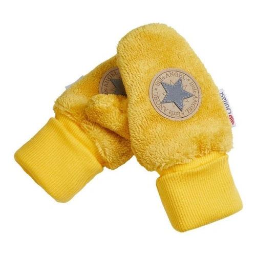 LITTLE ANGEL Rukavice s palcem Mazlík bambus Outlast® - šafrán