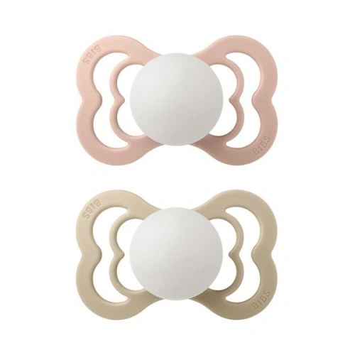 BIBS Supreme dudlík z přírodního kaučuku 2ks Noční Blush / Vanilla velikost 1 (0-6m)