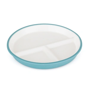 PETITE&MARS talíř keramický se silikonovým obalem Teal Blue