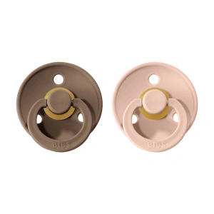 BIBS Colour dudlík z přírodního kaučuku 2 ks Dark Oak / Blush - velikost 1 (0-6m.)
