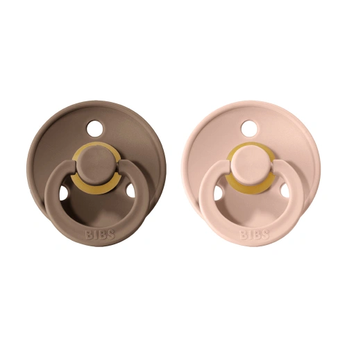 BIBS Colour dudlík z přírodního kaučuku 2 ks Dark Oak / Blush - velikost 1 (0-6m.)