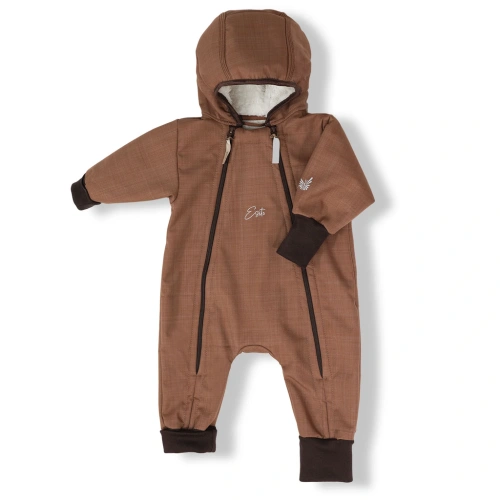 ESITO rostoucí zimní softshellová kombinéza Lamb Brown hnědá