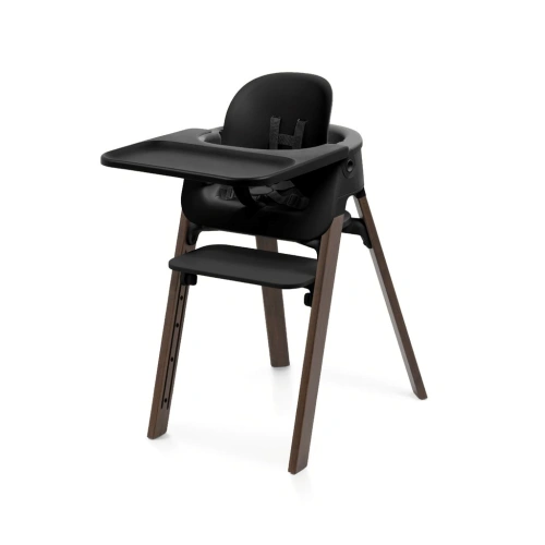 STOKKE Steps set židlička + baby set + pultík Black / Warm Brown