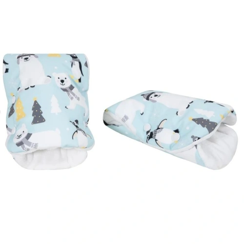ESITO Rukávník Golf Softshell Lední medvědi - bílá / 2x 25 x 45 cm