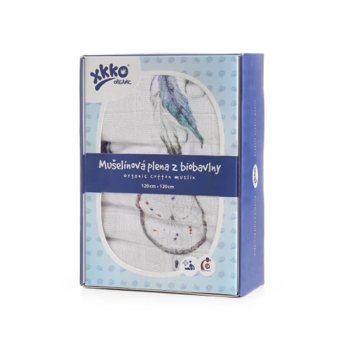 XKKO Biobavlněná plena Organic 120x120 cm Dream Catcher