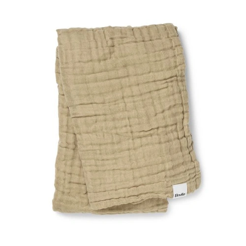 ELODIE DETAILS mušelínová deka Crinkled Blanket Pure Khaki