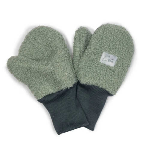 ESITO palcové rukavice zimní Teddy fleece double Olive zelená