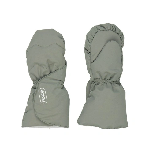 VOKSI rukavice Baby Mittens meadow green / light grey