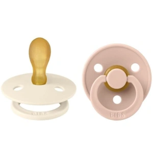 BIBS Colour symetrický dudlík z přírodního kaučuku 2ks Ivory/Blush - velikost 2 BIBS Colour symetrický dudlík z přírodního kaučuku 2ks Ivory/Blush - velikost 2
