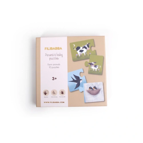 FILIBABBA puzzle Parent and Baby Farm Animals