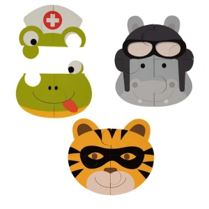 BO JUNGLE pěnové puzzle B-animal Tiger, Frog, Hippo