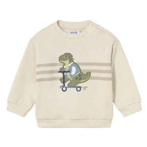 MAYORAL chlapecký set 3ks mikina DR dinosaurus béžová, tepláky zelená, béžová (1)