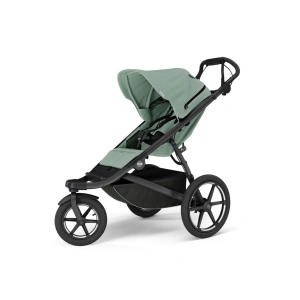 THULE Urban Glide 3 Mist Green magnetická spona + korba Soft Beige + autosedačka Maple + báze Alfi + fusak Elements M/L + adaptér MC (1)