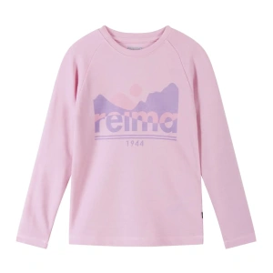 REIMA tričko DR merino Viisas light heather růžová