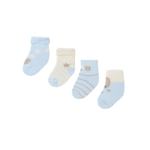 MAYORAL dětské ponožky set 4 páry sv.modrá EUR 19-20, vel. 80 cm