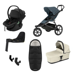 THULE Urban Glide 3 Dark Slate magnetická spona + korba Soft Beige + autosedačka Maple + báze Alfi + fusak Elements M/L + adaptér MC