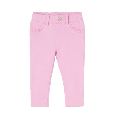 MAYORAL dívčí bavlněné kalhoty světle růžové