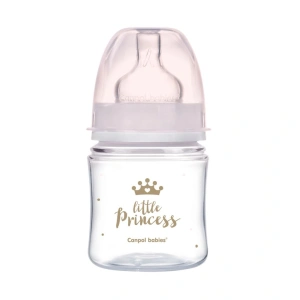 CANPOL BABIES lahev se širokým hrdlem Royal baby růžová 120ml