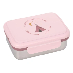 LÄSSIG krabička na svačinu Lunchbox Stainless Steel Adventure Tipi