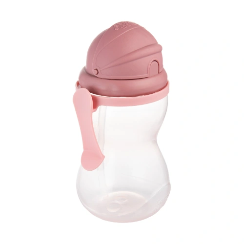 CANPOL BABIES lahev sportovní se slámkou 370 ml růžová