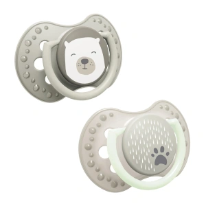 LOVI dudlík svítící silikonový dynamický BUDDY BEAR 0-6m 2ks