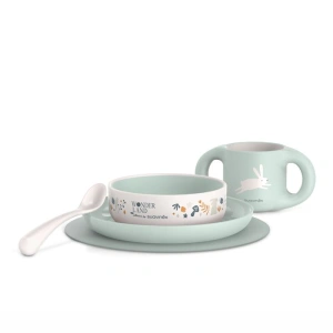 SUAVINEX jídelní set WONDERLAND +6 m zelená