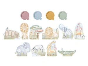 LITTLE DUTCH kreativní sada malování prsty Safari Friends (1)