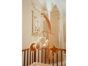 LITTLE DUTCH hudební kolotoč dřevěný Newborn Naturals (12)