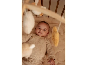LITTLE DUTCH hudební kolotoč dřevěný Newborn Naturals (16)