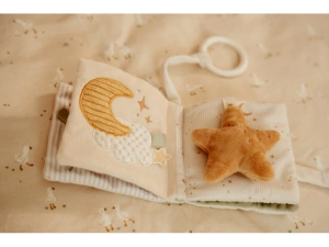 LITTLE DUTCH závěsná textilní knížka s aktivitami Newborn Naturals (6)