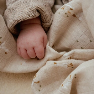 LITTLE DUTCH plena zavinovací 120x120 cm Husa Newborn Naturals (6)