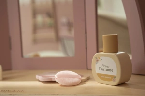LITTLE DUTCH toaletní stolek s židličkou dřevěný Pink (9)